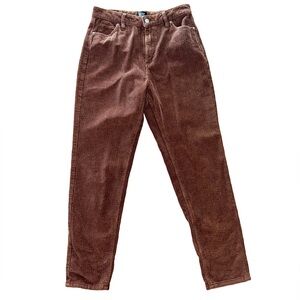Classic Brown Corduroy Straight-Leg Pants